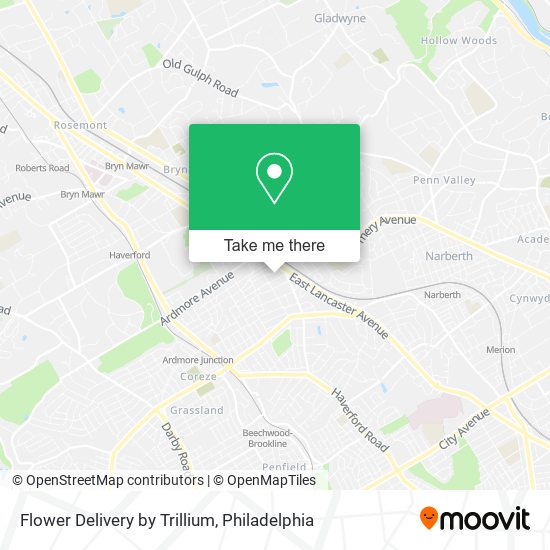 Flower Delivery by Trillium map