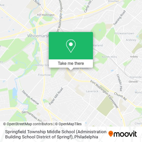 Mapa de Springfield Township Middle School (Administration Building School District of Springf)