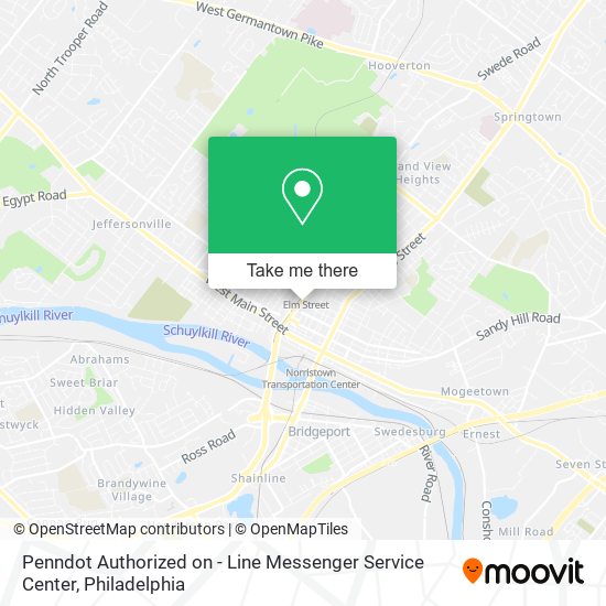 Mapa de Penndot Authorized on - Line Messenger Service Center