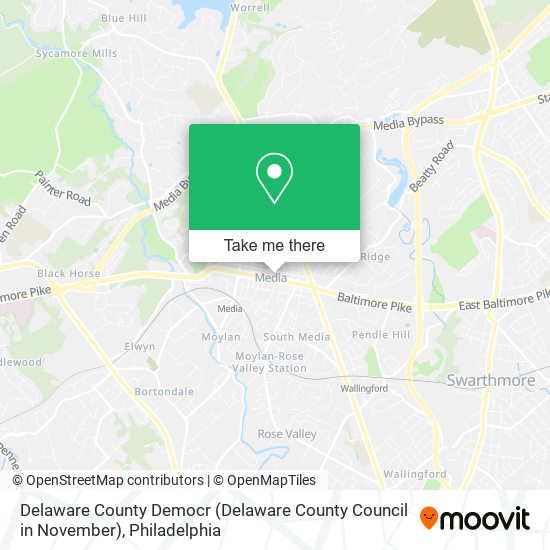Delaware County Democr (Delaware County Council in November) map