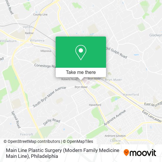 Mapa de Main Line Plastic Surgery (Modern Family Medicine Main Line)