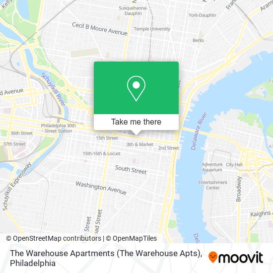 Mapa de The Warehouse Apartments (The Warehouse Apts)