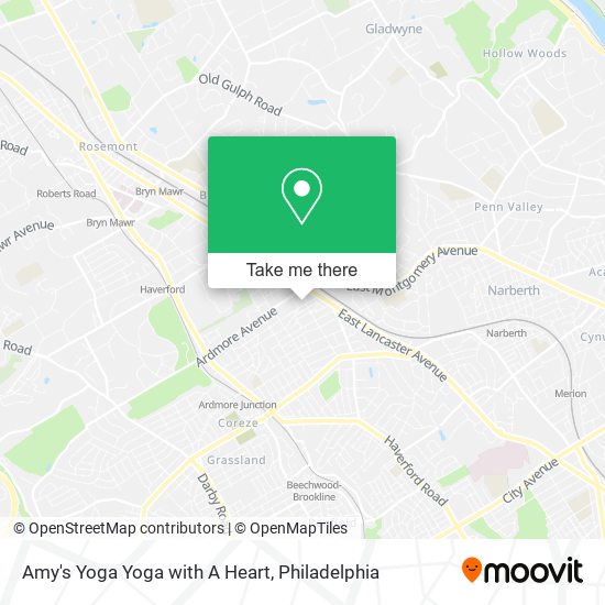 Mapa de Amy's Yoga Yoga with A Heart
