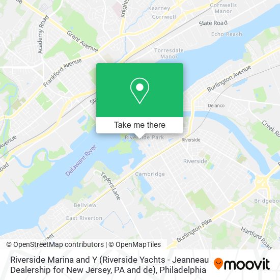 Mapa de Riverside Marina and Y (Riverside Yachts - Jeanneau Dealership for New Jersey, PA and de)