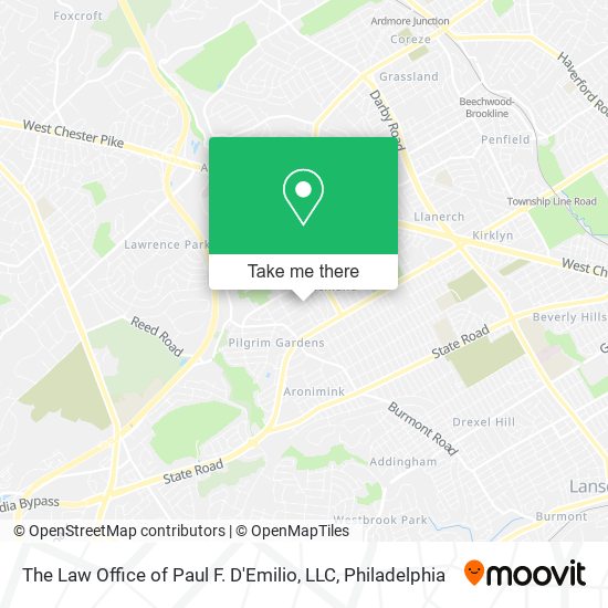 The Law Office of Paul F. D'Emilio, LLC map