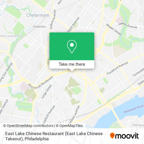 Mapa de East Lake Chinese Restaurant