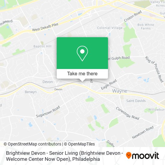 Brightview Devon - Senior Living (Brightview Devon - Welcome Center Now Open) map