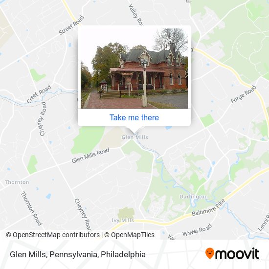 Mapa de Glen Mills, Pennsylvania