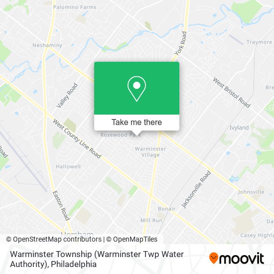 Mapa de Warminster Township (Warminster Twp Water Authority)