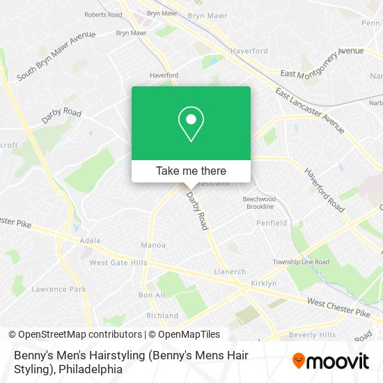 Benny's Men's Hairstyling (Benny's Mens Hair Styling) map