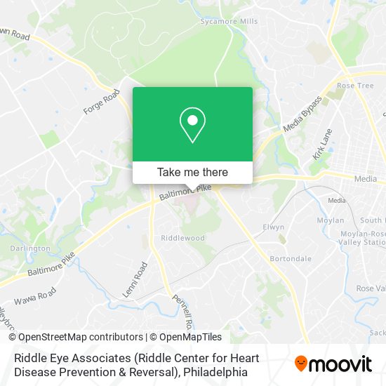 Mapa de Riddle Eye Associates (Riddle Center for Heart Disease Prevention & Reversal)