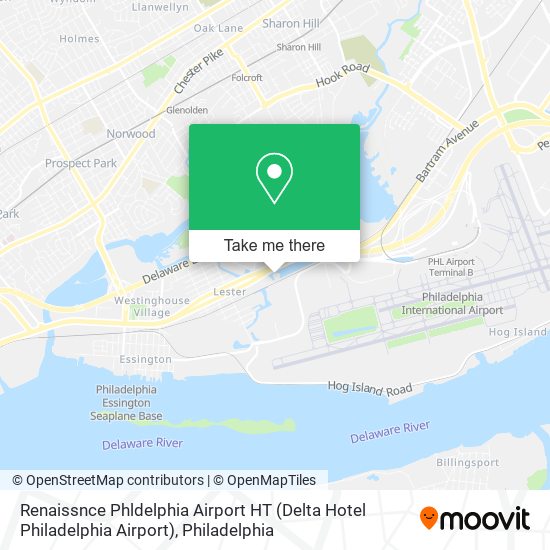 Renaissnce Phldelphia Airport HT (Delta Hotel Philadelphia Airport) map
