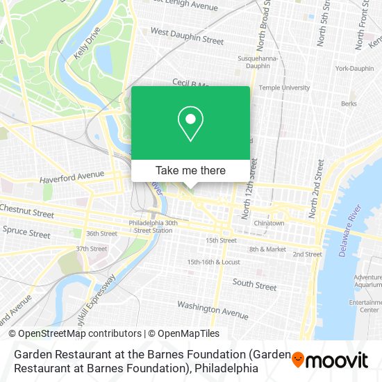 Garden Restaurant at the Barnes Foundation map