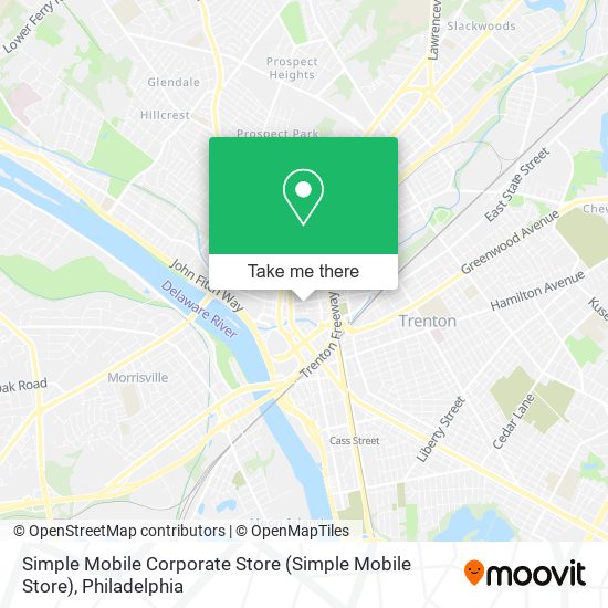 Simple Mobile Corporate Store map