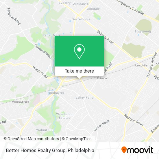 Better Homes Realty Group map