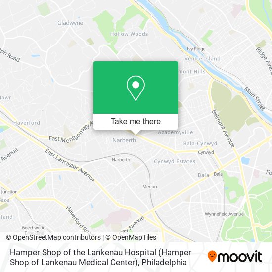 Mapa de Hamper Shop of the Lankenau Hospital (Hamper Shop of Lankenau Medical Center)