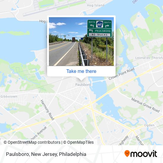 Mapa de Paulsboro, New Jersey