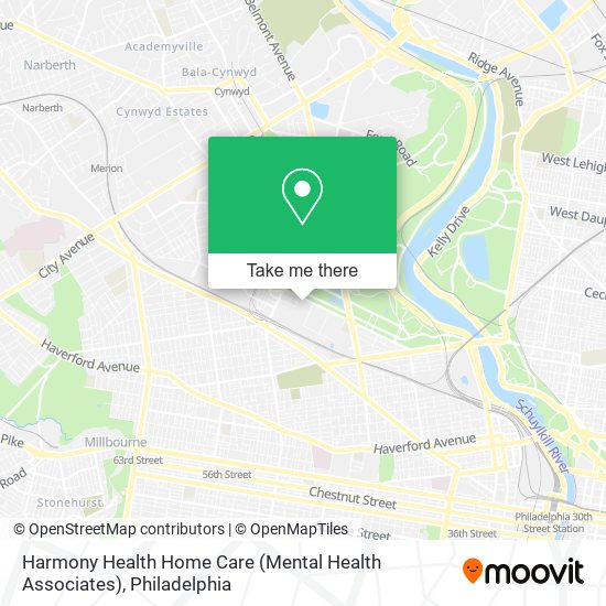 Mapa de Harmony Health Home Care (Mental Health Associates)