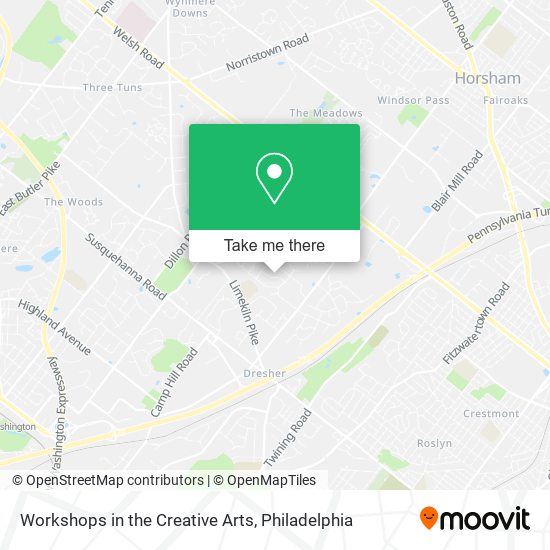 Workshops in the Creative Arts map