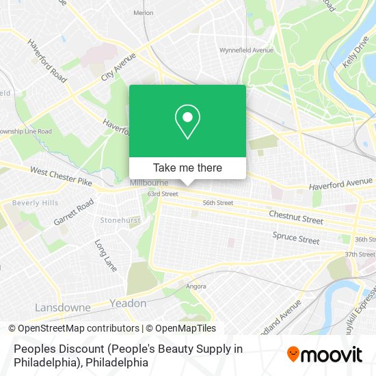 Mapa de Peoples Discount (People's Beauty Supply in Philadelphia)