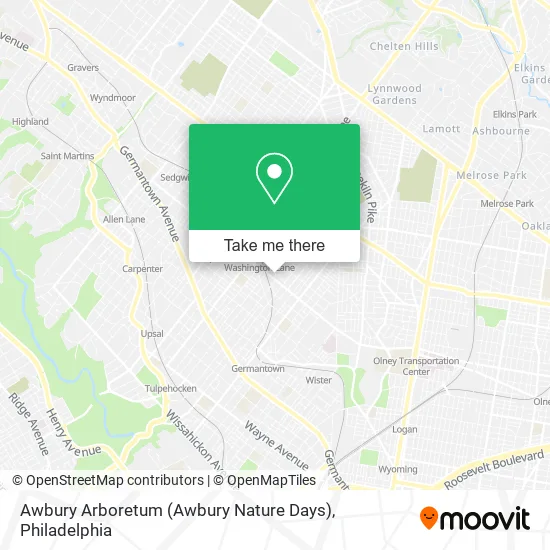 Awbury Arboretum (Awbury Nature Days) map