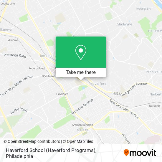 Mapa de Haverford School (Haverford Programs)