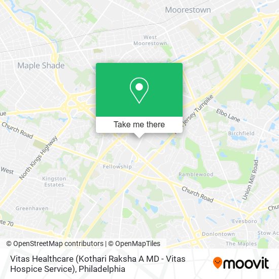 Mapa de Vitas Healthcare (Kothari Raksha A MD - Vitas Hospice Service)