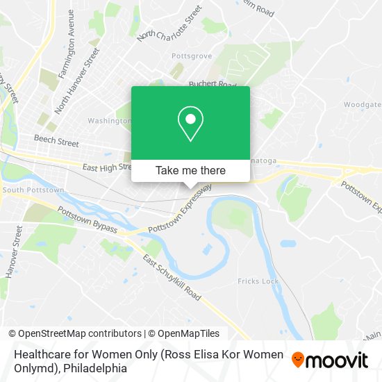 Mapa de Healthcare for Women Only (Ross Elisa Kor Women Onlymd)