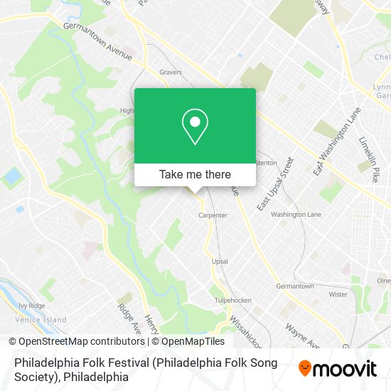 Mapa de Philadelphia Folk Festival (Philadelphia Folk Song Society)