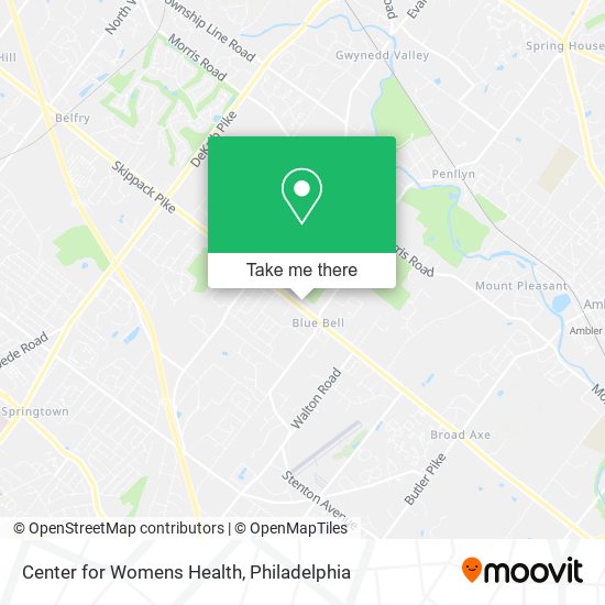Center for Womens Health map