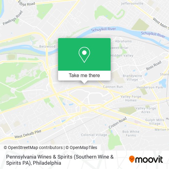 Pennsylvania Wines & Spirits (Southern Wine & Spirits PA) map