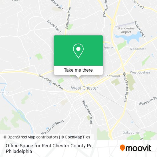 Office Space for Rent Chester County Pa map