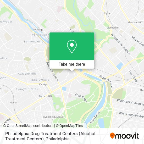 Philadelphia Drug Treatment Centers (Alcohol Treatment Centers) map