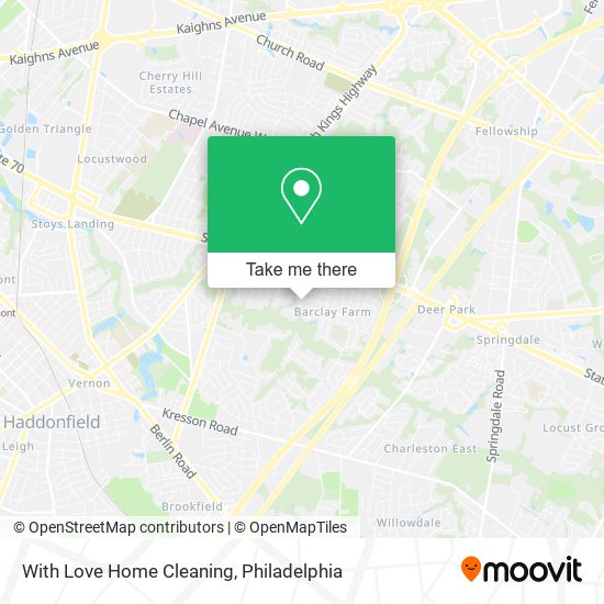 With Love Home Cleaning map