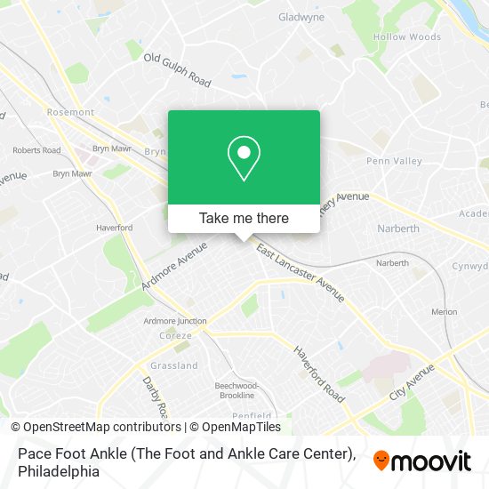 Mapa de Pace Foot Ankle (The Foot and Ankle Care Center)