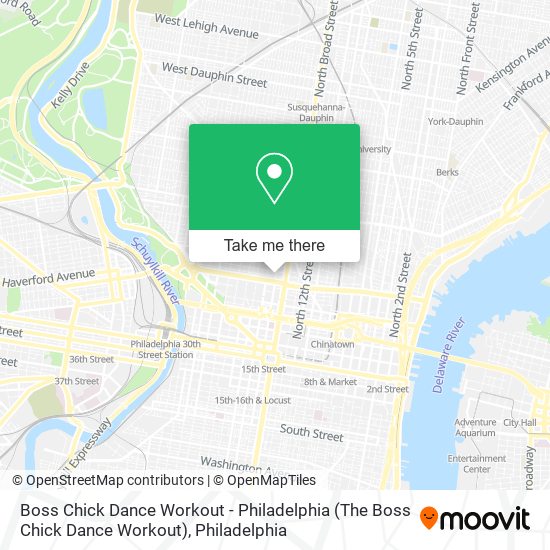 Mapa de Boss Chick Dance Workout - Philadelphia