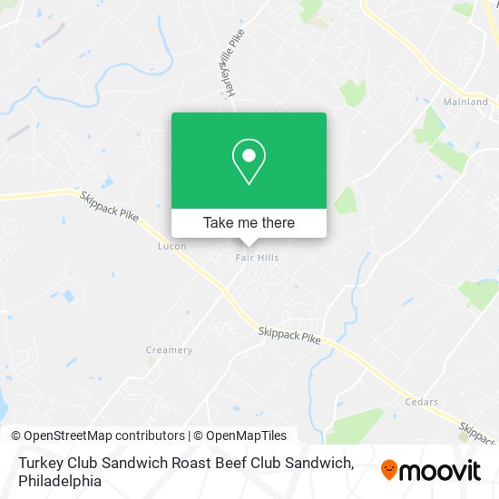 Mapa de Turkey Club Sandwich Roast Beef Club Sandwich