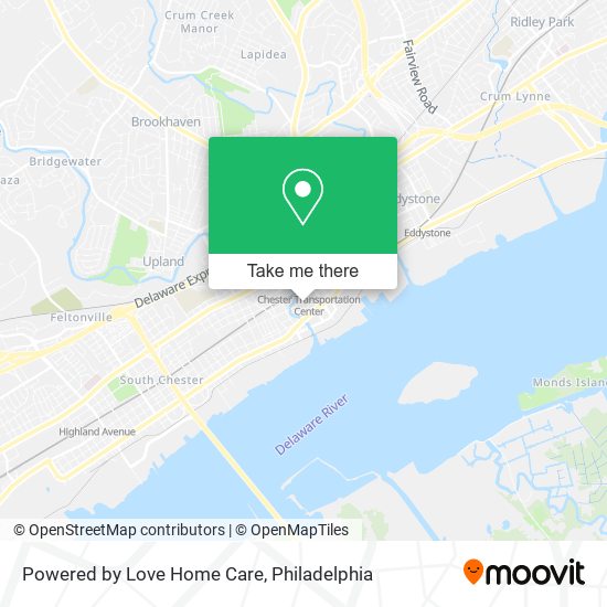 Powered by Love Home Care map