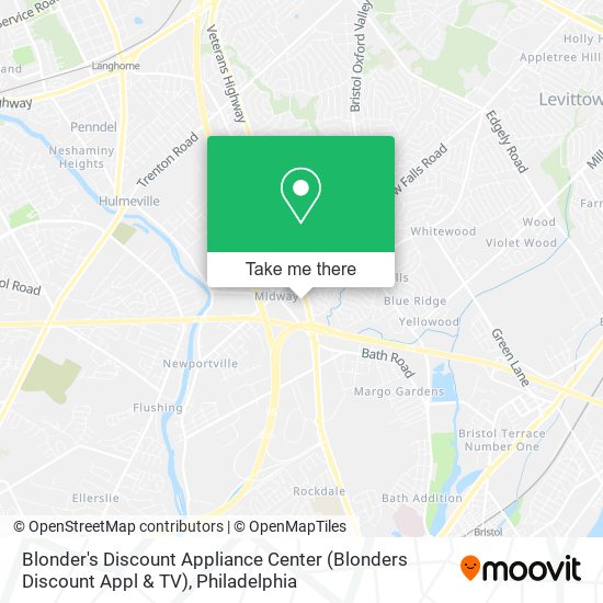 Mapa de Blonder's Discount Appliance Center (Blonders Discount Appl & TV)