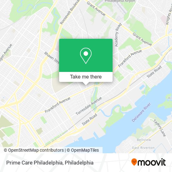 Mapa de Prime Care Philadelphia
