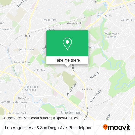 Mapa de Los Angeles Ave & San Diego Ave