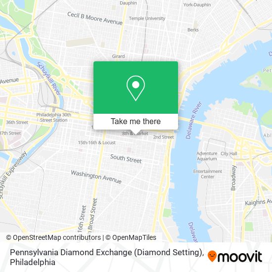 Mapa de Pennsylvania Diamond Exchange (Diamond Setting)
