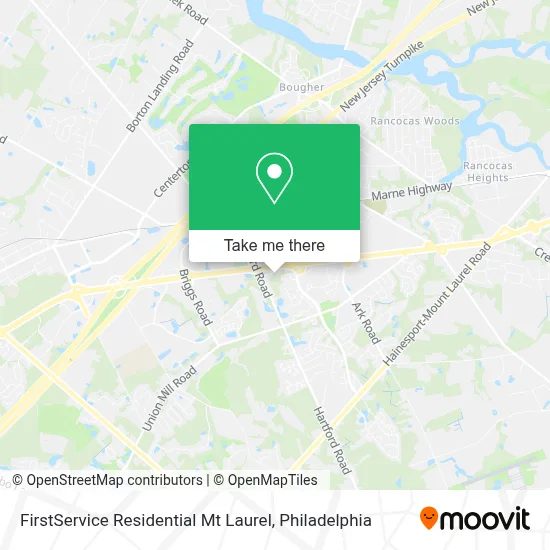 FirstService Residential Mt Laurel map