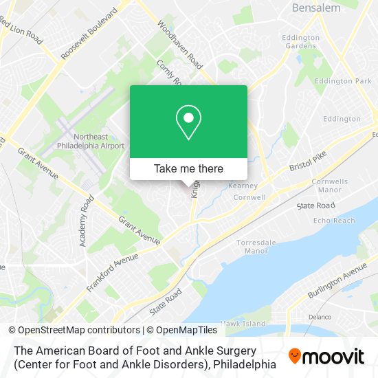 The American Board of Foot and Ankle Surgery (Center for Foot and Ankle Disorders) map