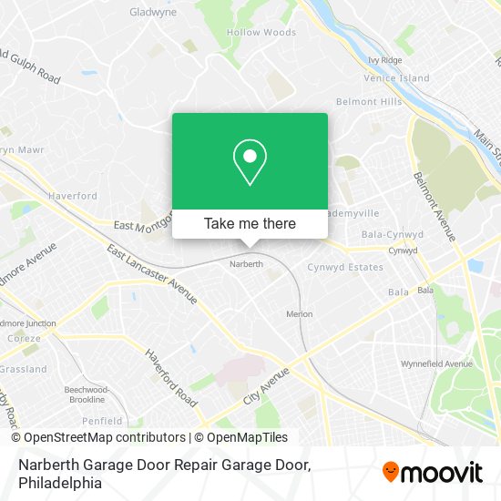 Mapa de Narberth Garage Door Repair Garage Door