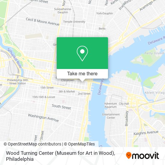Mapa de Wood Turning Center (Museum for Art in Wood)