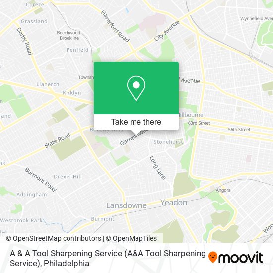 A & A Tool Sharpening Service map