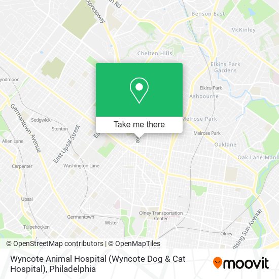 Wyncote Animal Hospital (Wyncote Dog & Cat Hospital) map