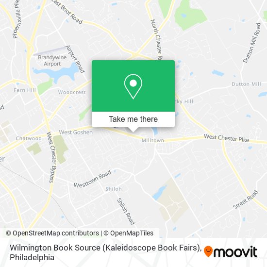 Mapa de Wilmington Book Source (Kaleidoscope Book Fairs)
