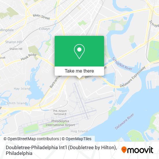 Doubletree-Philadelphia Int'l (Doubletree by Hilton) map